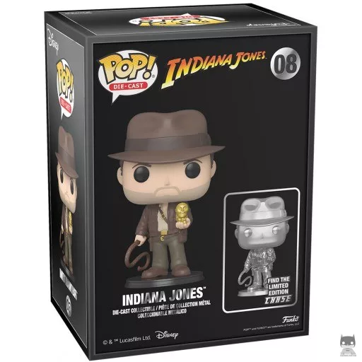 Figurine Funko POP Indiana Jones avec l'idole en or (Chase & Silver) (Exclusive)