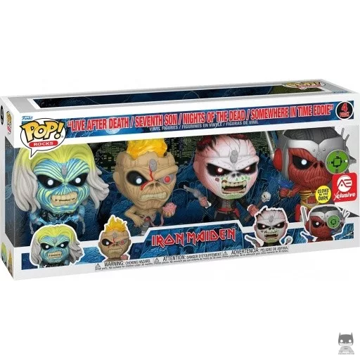 Figurine Funko POP Live After Death, Seventh Son, Night Of The Dead & Somewhere In The Eddie (Glow in the Dark) (Eddie)