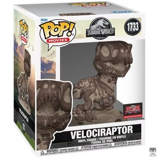 Figurine Funko POP Velociraptor (Fossile) (SuperSized) (Jurassic Park)