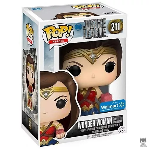 Figurine Funko POP Wonder Woman avec Boîte Mère (Justice League (Film))