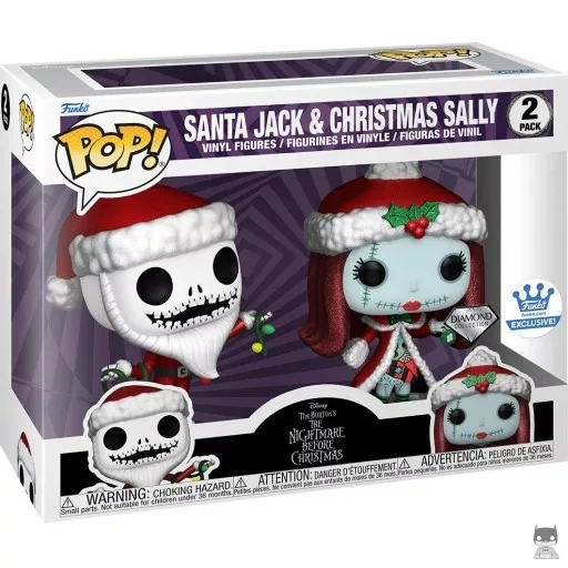 Figurine Funko POP Jack en Père Noël & Sally Noël (Diamond Glitter) (Pop! Vinyl)
