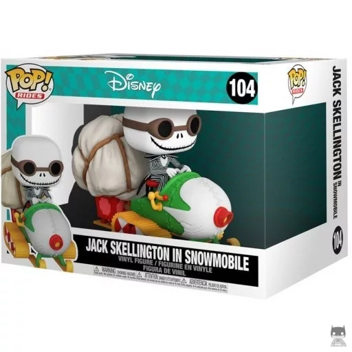 Figurine Funko POP Jack Skellington sur Moto-neige (L'Etrange Noël de M. Jack)