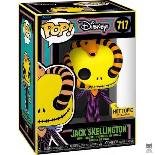 Figurine Funko POP Jack Skellington avec serpent (Blacklight) (Hot Topic)