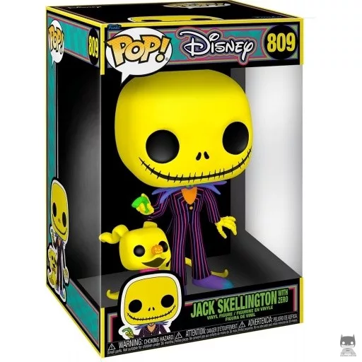 Figurine Funko POP Jack Skellington avec Zero (Supersized & Blacklight) (Jack Skellington)
