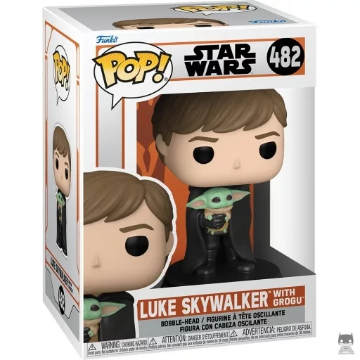Figurine Funko POP Luke Skywalker avec Grogu (Bobble head)