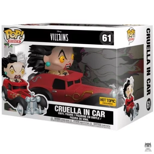 Figurine Funko POP Cruella dans sa voiture (Les 101 Dalmatiens)