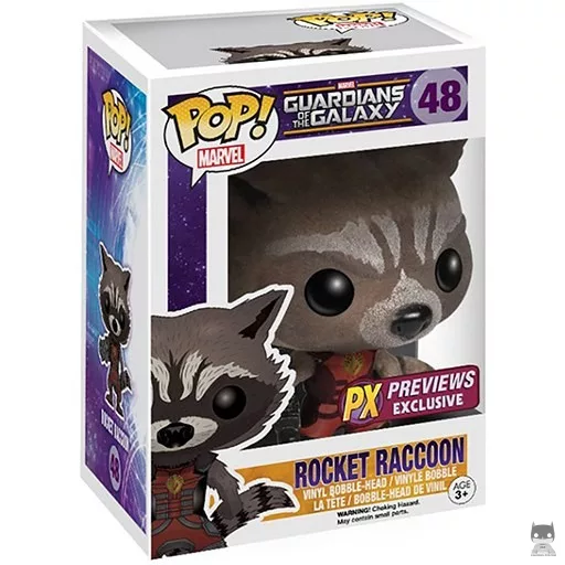 Figurine Funko POP Rocket Raccoon (Tenue Ravager) (Flocked) (Les Gardiens de la Galaxie)