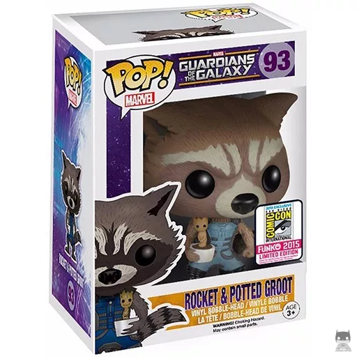 Figurine Funko POP Rocket Raccoon (avec bébé Groot) (Rocket Raccoon)