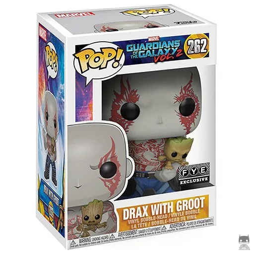 Figurine Funko POP Drax avec bébé Groot (Les Gardiens de la Galaxie vol.2)