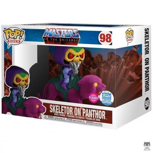 Figurine Funko POP Skeletor sur Panthère (Flocked) (Skeletor)