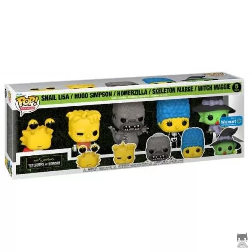 Figurine Funko POP Lisa en Escargot, Jumeau Bart, Homerzilla, Maggie Sorcière & Marge Squelette (Multipack)