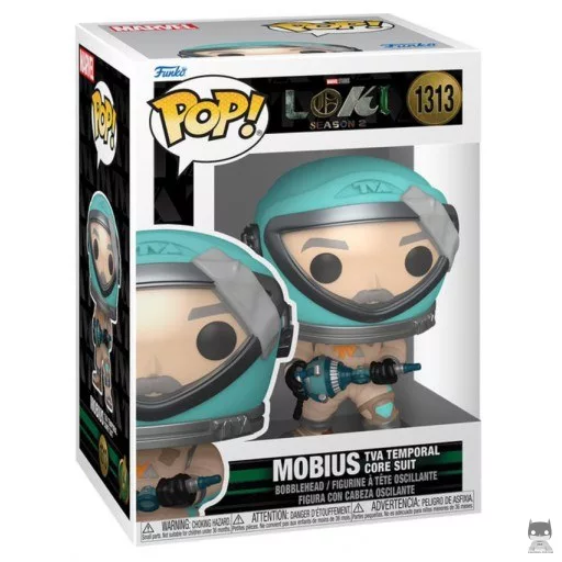 Figurine Funko POP Mobius en Combinaison de Base Temporelle TVA (Bobble head)