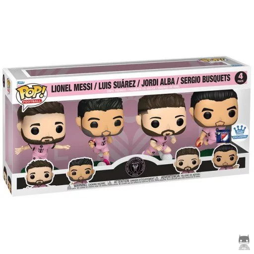 Figurine Funko POP Lionel Messi, Luis Suárez, Jordi Alba & Sergio Busquets (Major League Soccer (USA Football League)) (Exclusive)