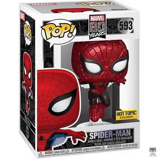 Figurine Funko POP Spider-Man (Metallic) (Marvel 80 Ans)
