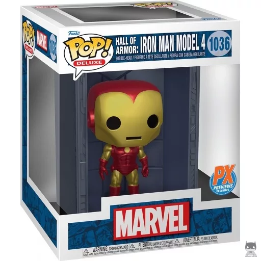 Figurine Funko POP Hall of Armor : Iron Man Model 4 (Metallic) (Previews PX)