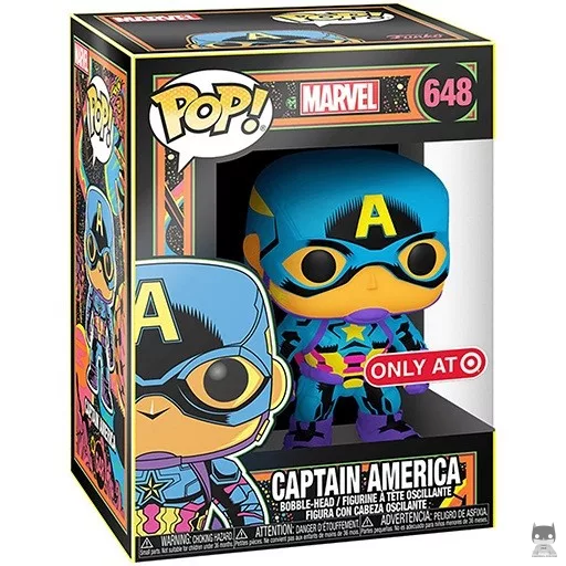 Figurine Funko POP Captain America (Blacklight) (Captain America (Steve Rogers))