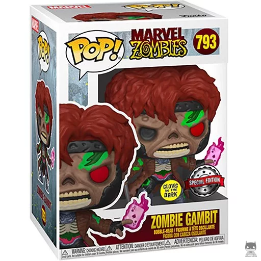 Figurine Funko POP Gambit Zombie (Glow in the Dark)