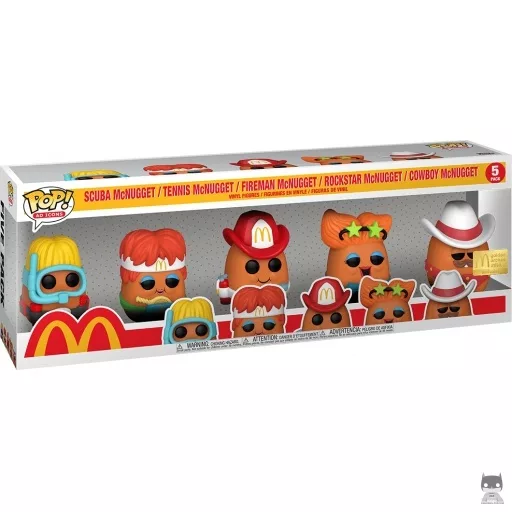 Figurine Funko POP Scuba McNugget, Tennis McNugget, Fireman McNugget, Rockstar McNugget & Cowboy McNugget (Pop! Vinyl)