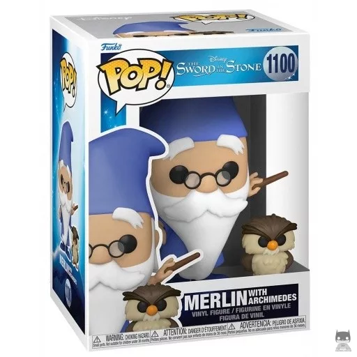 Figurine Funko POP Merlin avec Archimède (Merlin l'Enchanteur)