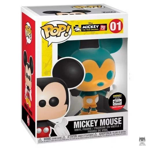 Figurine Funko POP Mickey Mouse (Orange & Bleu ciel) (Mickey Mouse 90 Ans)
