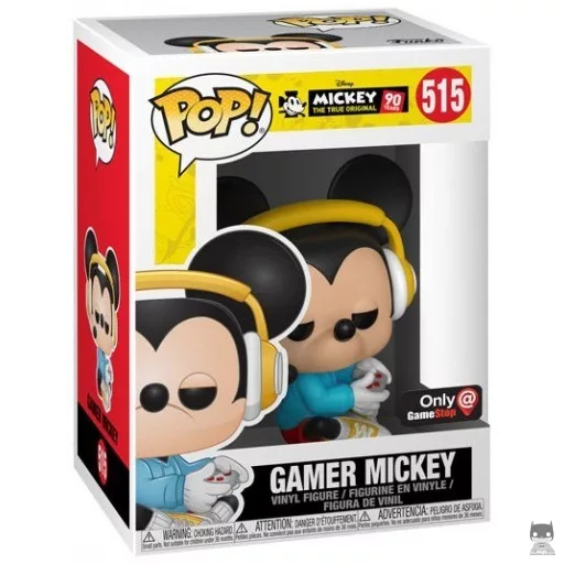 Figurine Funko POP Mickey Gamer Assis (GameStop)