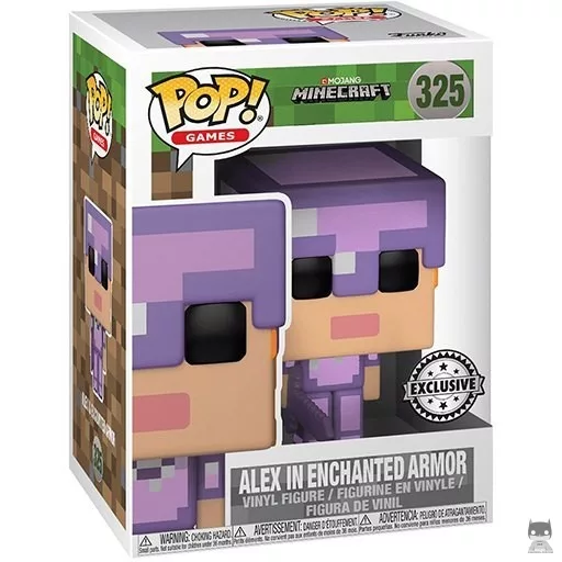 Figurine Funko POP Alex avec Armure Enchantée (Minecraft)