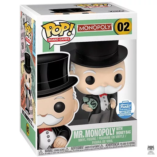 Figurine Funko POP Mr Monopoly avec Sac d'Argent (Exclusive)