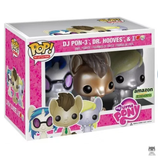 Figurine Funko POP DJ Pon-3, Dr. Hooves & Derpy (Pop! Vinyl)