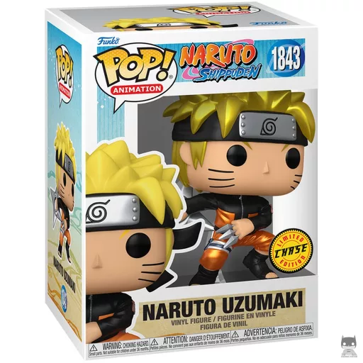 Figurine Funko POP Naruto Uzumaki avec kunai et shuriken (Chase & Metallic) (Naruto Shippuden)
