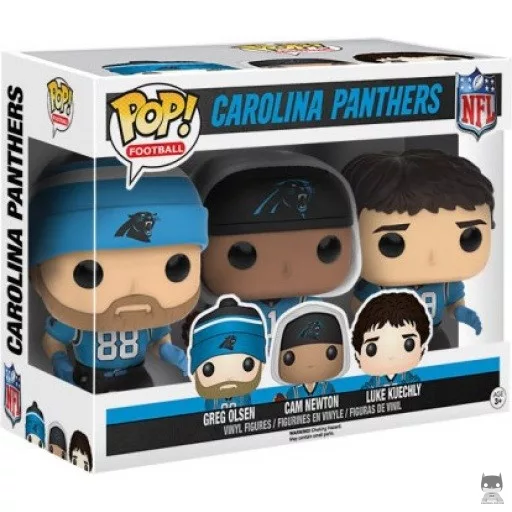 Figurine Funko POP Carolina Panthers Olsen, Newton & Kuechly (Exclusive)