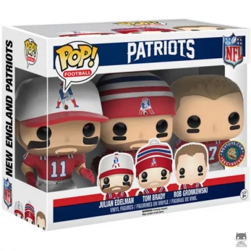 Figurine Funko POP Patriots Brady, Gronk, Edelman (Retro) (Pop! Vinyl)