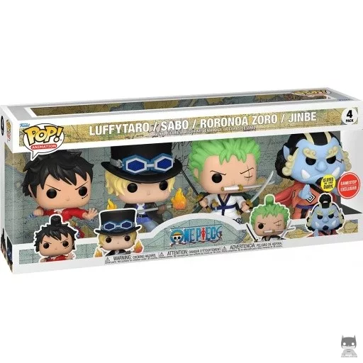 Figurine Funko POP Luffytaro, Sabo, Roronoa Zoro & Jinbe (Glow in the Dark) (One Piece)