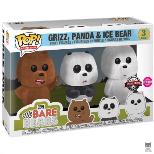 Figurine Funko POP Grizzly, Panda & Polaire (Flocked) (Pop! Vinyl)