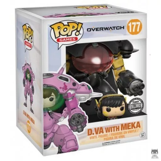 Figurine Funko POP D.Va avec Meka (Fibre de Carbone) (Supersized) (Overwatch)