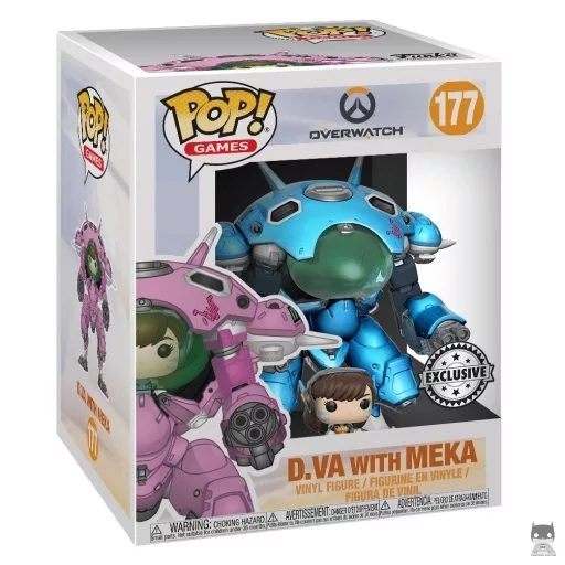 Figurine Funko POP D.Va avec Meka (Skin Blueberry) (Supersized) (Walmart)
