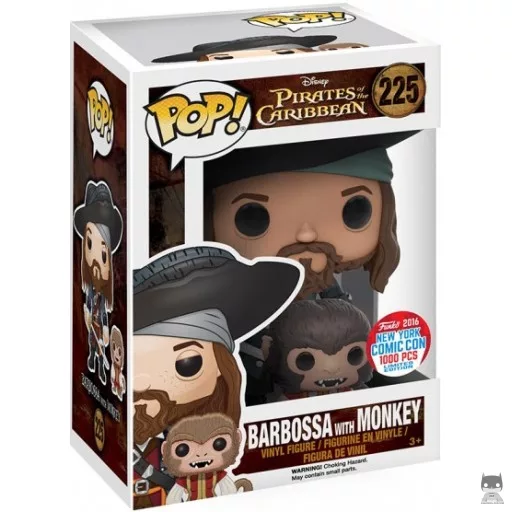 Figurine Funko POP Capitaine Barbossa avec Singe (Pirates des Caraïbes)