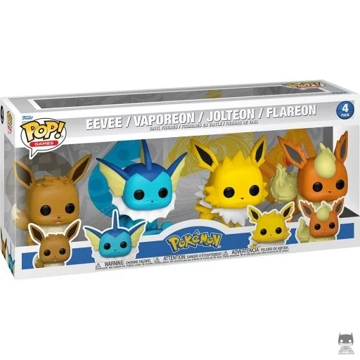 Figurine Funko POP Evoli, Aquali, Voltali & Pyroli (Pokémon)