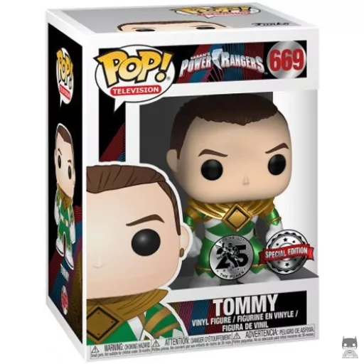 Figurine Funko POP Tommy Ranger Vert (sans casque) (Metallic) (Ranger Vert)