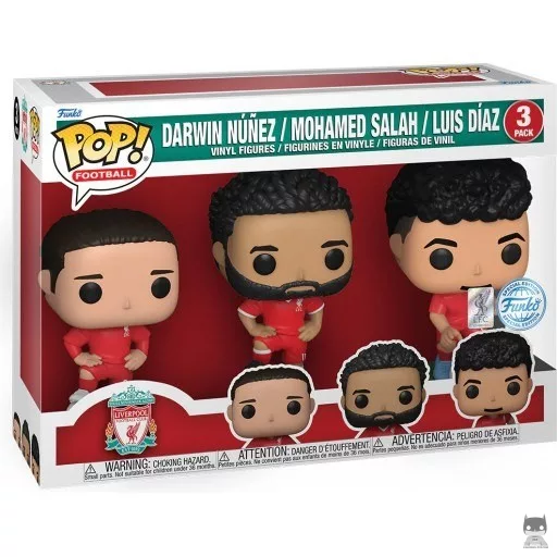 Figurine Funko POP Darwin Nunez, Mohamed Salah & Luis Diaz (Liverpool) (Pop! Vinyl)