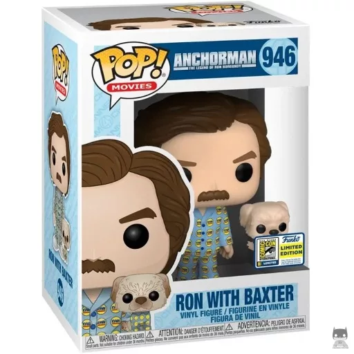 Figurine Funko POP Ron avec Baxter (Présentateur vedette : La Légende de Ron Burgundy)