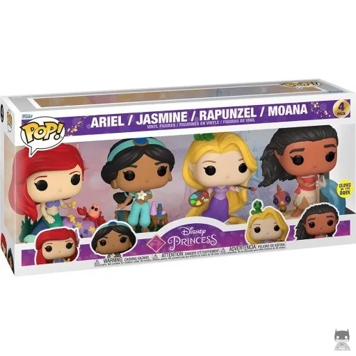 Figurine Funko POP Ariel, Jasmine, Raiponce & Viana (Glow in the Dark) (Glow in the Dark)