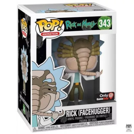 Figurine Funko POP Rick avec Facehugger (Rick et Morty)