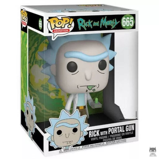 Figurine Funko POP Rick avec Pistolet Portail (Supersized) (Rick et Morty)