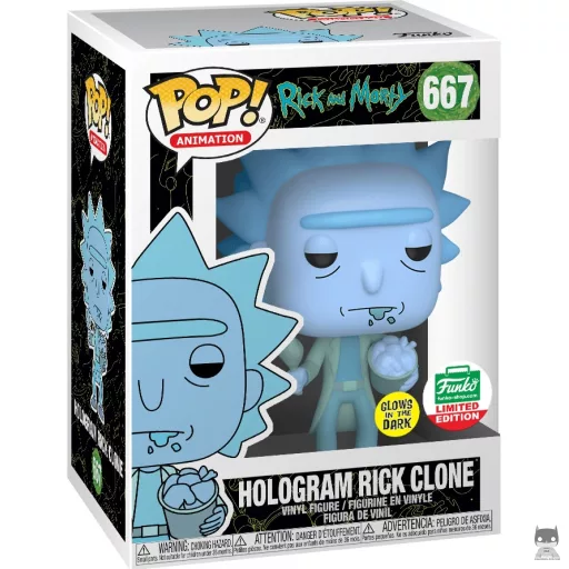 Figurine Funko POP Clone Rick Hologramme (Glow in the Dark)