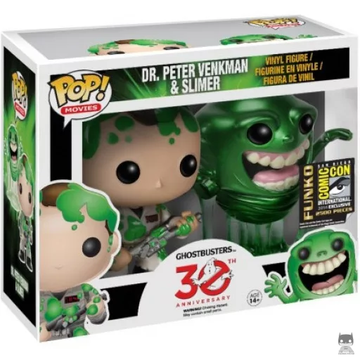 Figurine Funko POP Venkman Baveux & Slimer (Metallic) (Pop! Vinyl)