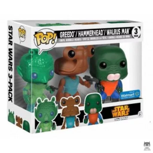 Figurine Funko POP Greedo, Hammerhead & Walrus Man (Star Wars : Episode I, La Menace Fantôme)