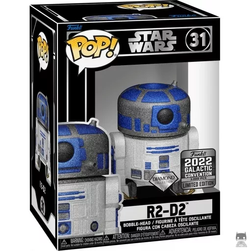 Figurine Funko POP R2-D2 (Diamond Glitter) (Star Wars : Episode I, La Menace Fantôme)