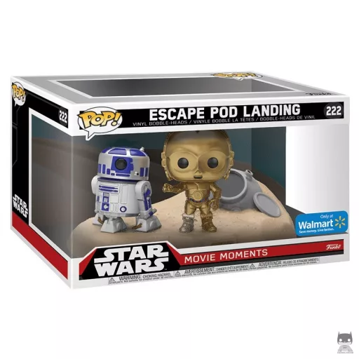 Figurine Funko POP R2D2 & C3-PO dans le Desert (Star Wars : Episode IV, Un nouvel espoir)