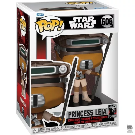 Figurine Funko POP Princess Leia avec Déguisement Boushh (Bobble head)