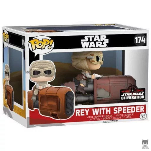 Figurine Funko POP Rey avec Speeder (Rey)